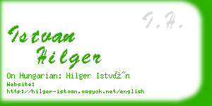 istvan hilger business card